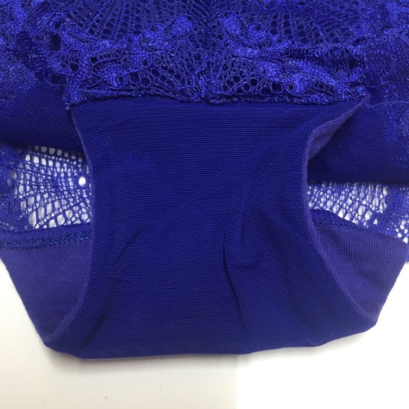π Spectrum Blue Scalloped Lace Hipster Panty - Picture 8 of 14
